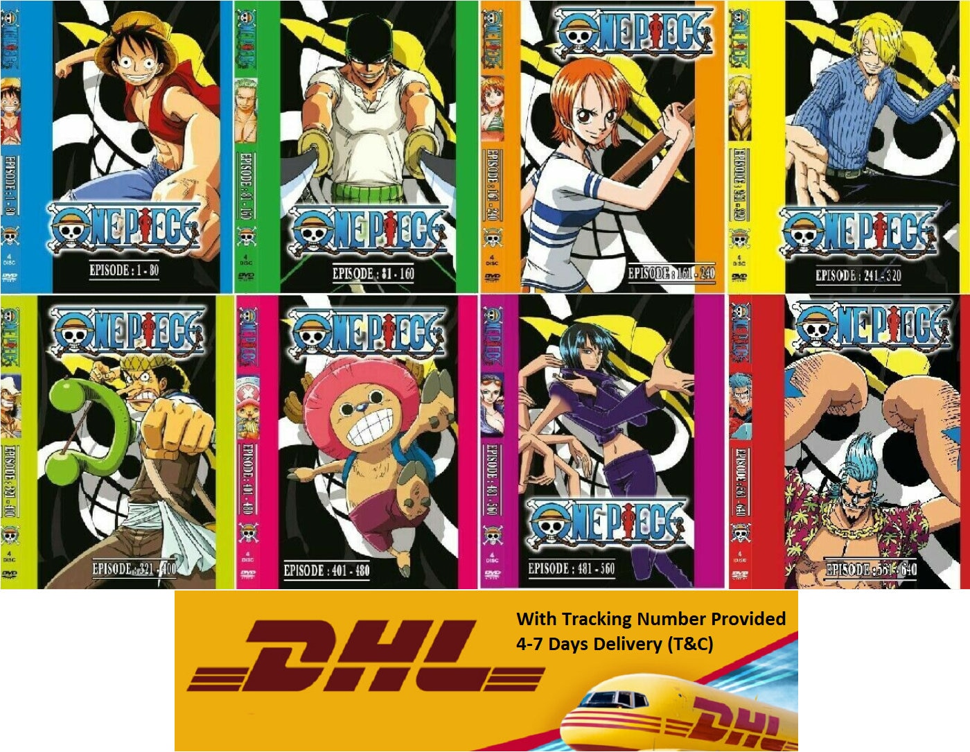 Anime One Piece Collection DVD TV Series 3 Boxset (EPS 1-1027) English  Dubbed