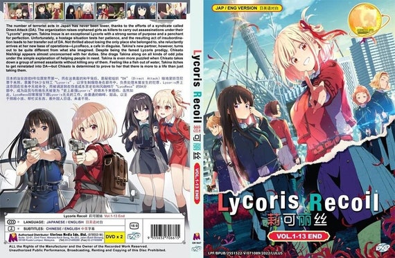 DVD Anime Lycoris Recoil Complete Series (1-13 End) Complete Box