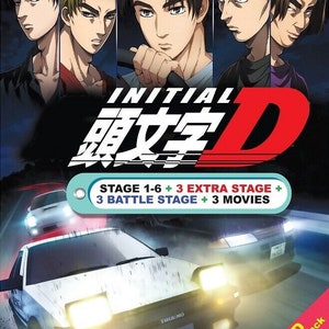 DVD Anime Initial D Complete Stage 1-6 +3 Movie +3 Extra Stage +3 Battle +CD OST- Gratis Express Shipping