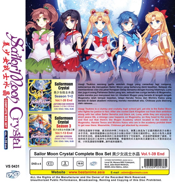 Anime DVD Sailor Moon Crystal Complete Season 1-3 Volume 1-39 End
