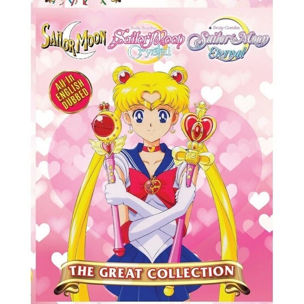 Anime DVD Sailor Moon DVD Complete Collection English Dubbed Series (Season 1-6+4 Movies) and All Region-Free Express Shipping
