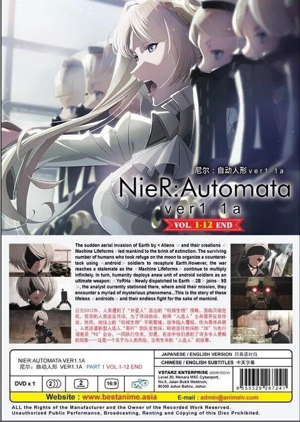 NieR:Automata Ver1.1a DVD BOX Vol.1.2セット DVD Anime Nier: Automata Ver1.1a (part 1) TV (1-12 End) Complete