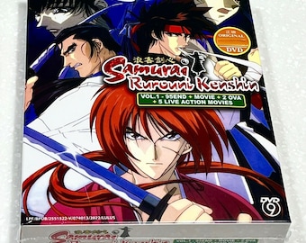 DVD Samurai Rurouni Kenshin Episode 1 - 95 End + Movie + 2 OVA + 5 Live Action Movie English Dubbed And All Region- Free Express Shipping