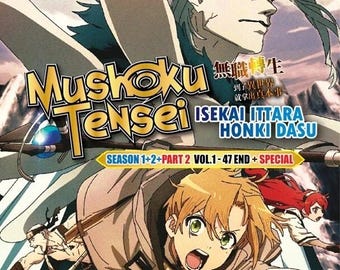 DVD Anime Mushoku Tensei Isekai Ittara Honki Season 1+2 +Part 2 (Volume 1-47)+Special Boxset English Dubbed and All Region -DHL Express