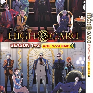 DVD Anime High Card Season 1+2(1-24End) English Subtitle ~DVD Box Set and All Region Express Shipping