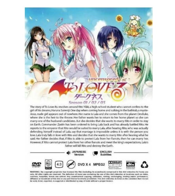 DVD Anime Uncensored to Love Ru Complete Season 1+2+3+4 (vol. 1-64