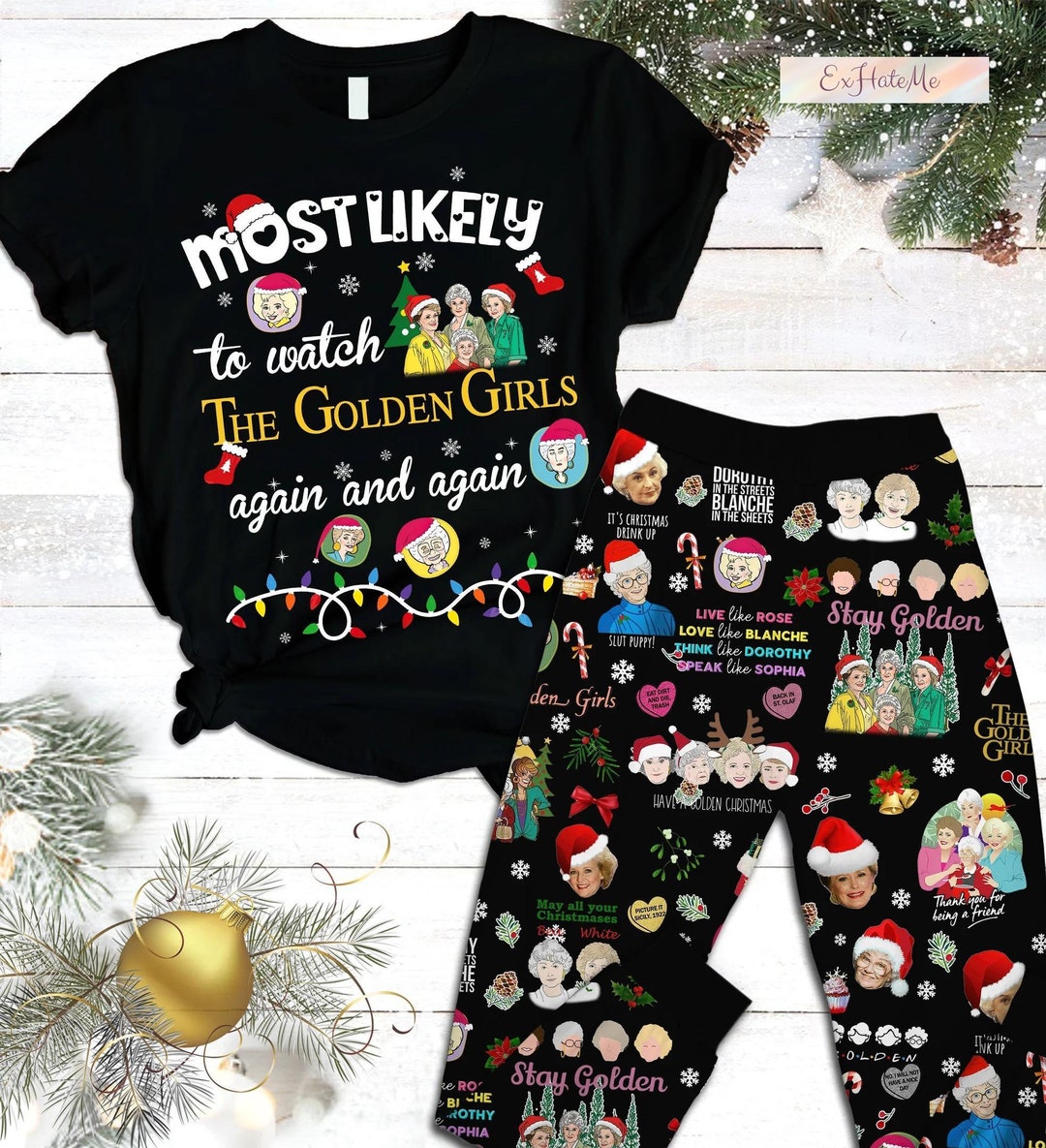 The Golden Girls Christmas Pajamas Set Golden Girls Pajamas - Etsy