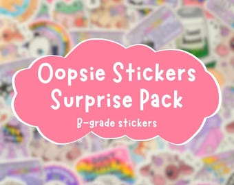 Perfect perfect sticker verrassingszakje B-klasse, korting op vinylstickers, schattige Oopsie-stickers, mysteriepakket, budgetvriendelijk plezier