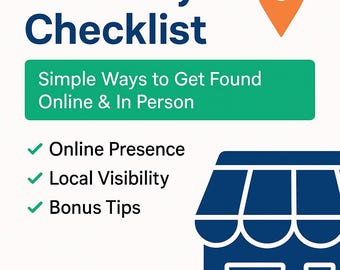 Local Business Visibility Checklist | Digital Marketing Tool for Small Businesses | Printable PDF Download