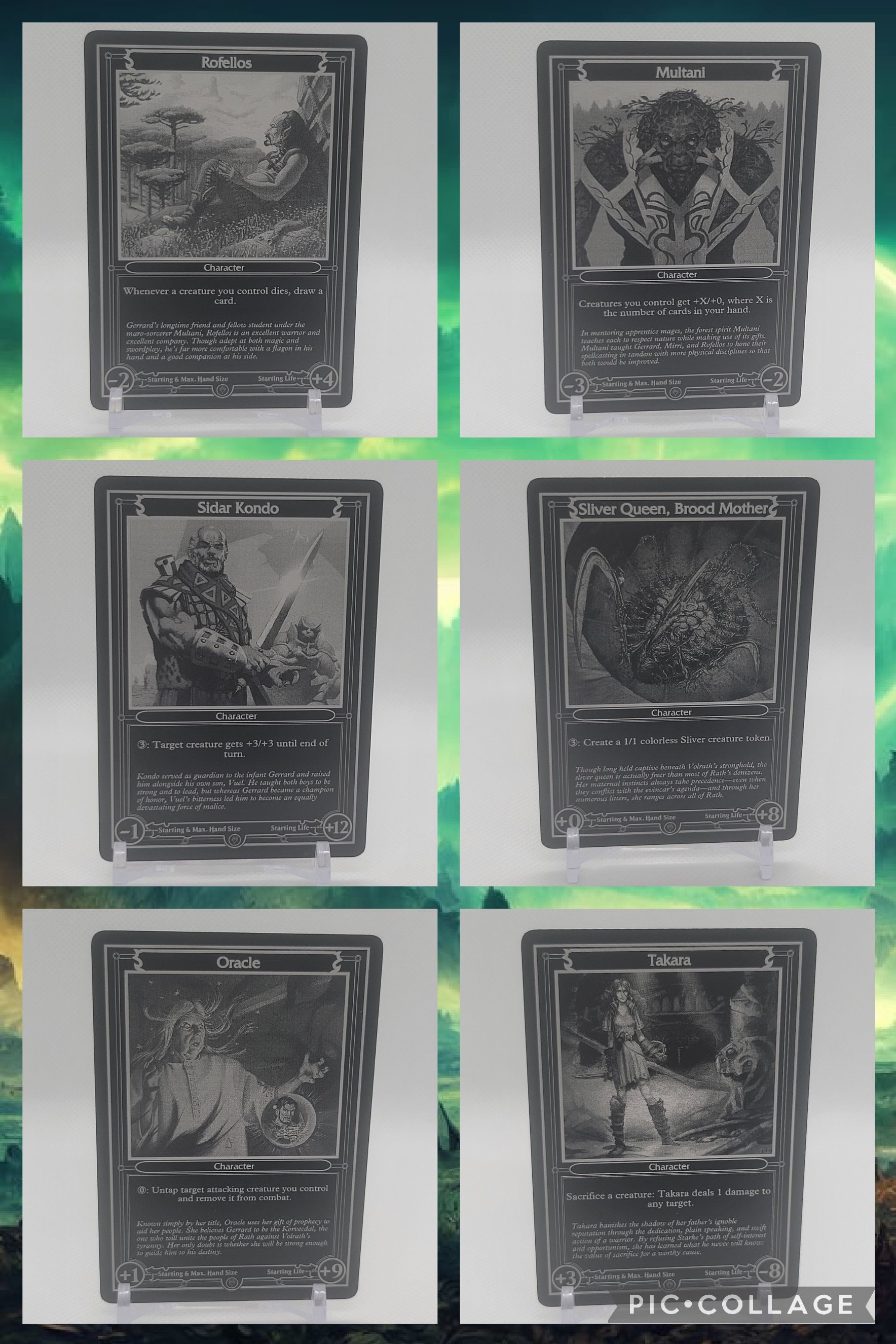 MTG Complete 32 Card Vanguard Set - Custom Engraved Metal