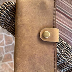 Cartera de cuero, Cartera de cuero hecha a mano, cartera minimalista, Larga, Viaje, Cartera de cuero, Cartera de regalo, Marrón, Negro, Única, Unisex.