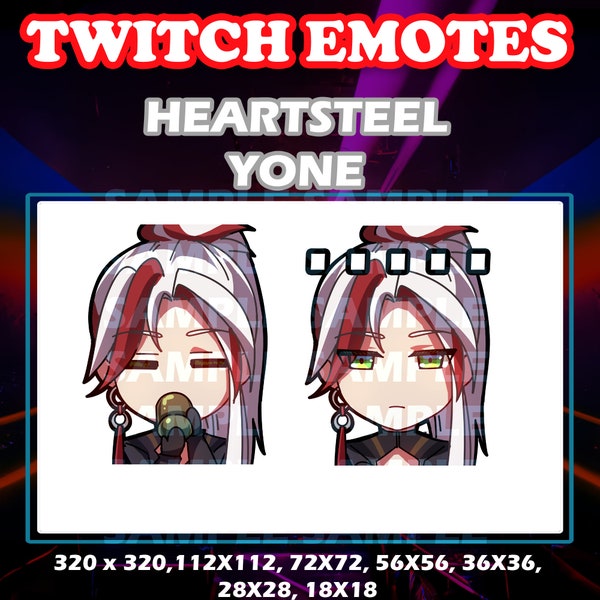 League of Legends Riot Games Heartsteel skin Yone cute chibi emotes digital sticker for Twitch, Youtube and Discord