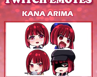 cute chibi anime Kana Arima from Oshi no Ko emote digital sticker from for twitch youtube discord