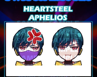 League of Legends Riot Games Heartsteel skin Aphelios cute chibi emotes digital sticker for Twitch, Youtube and Discord