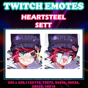 League of Legends Riot Games Heartsteel skin Sett cute chibi emotes digital sticker for Twitch, Youtube and Discord