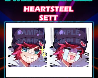 League of Legends Riot Games Heartsteel skin Sett cute chibi emotes digital sticker for Twitch, Youtube and Discord