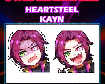 League of Legends Riot Games Heartsteel skin Kayn cute chibi emotes digital sticker for Twitch, Youtube and Discord