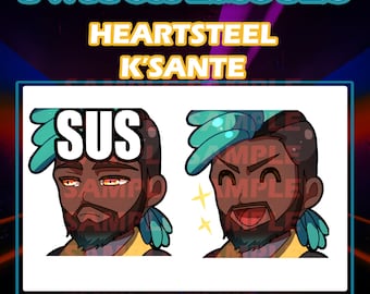 League of Legends Riot Games Heartsteel skin K'Sante cute chibi emotes digital sticker for Twitch, Youtube and Discord