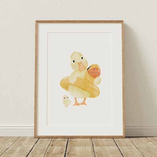 Duck Nursery Print - Delightful Wall Art to Create a Playful and Charming Atmosphere