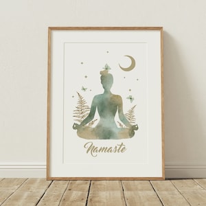 Namaste Print, Yoga Wall Art, Yoga Gift