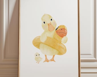 Duck Nursery Print - Delightful Wall Art to Create a Playful and Charming Atmosphere