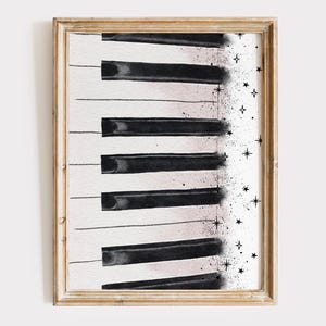 Piano Print, Music Wall Art, Musical Gift