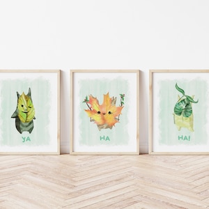 Ensemble d'impressions d'art fantaisistes : Koroks Ya Ha Ha, ensemble de 3 impressions murales