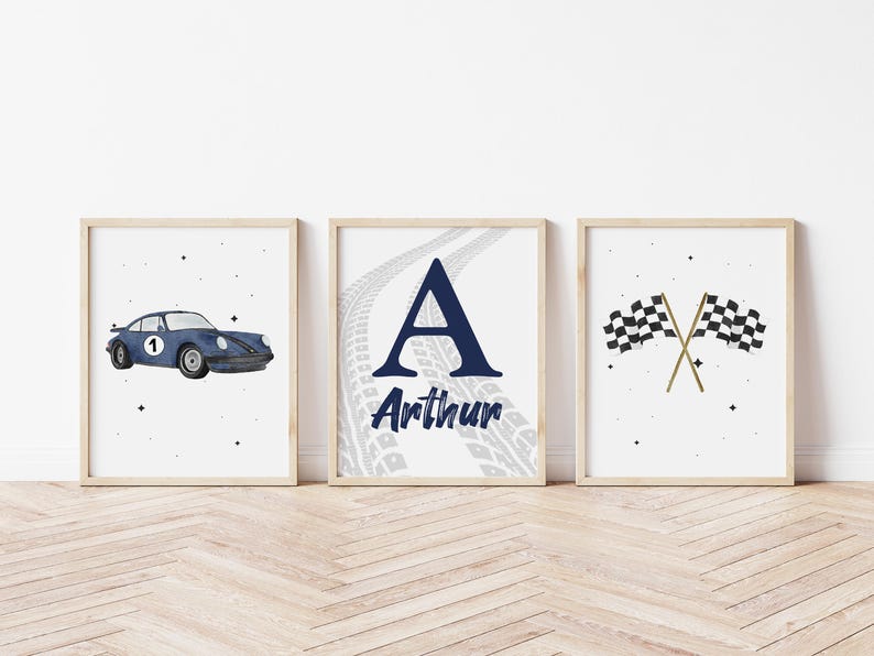Personalised Race Car Set