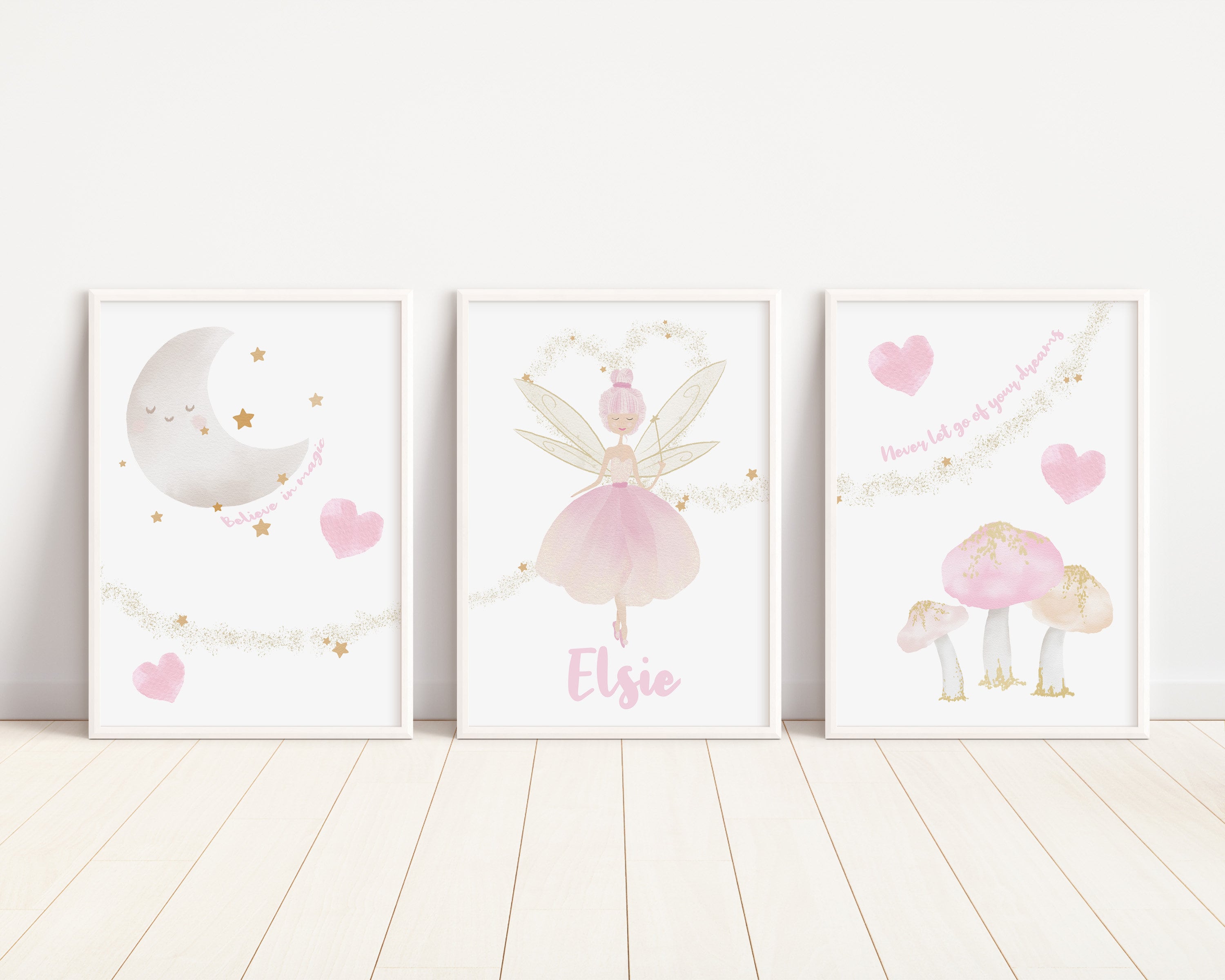 Set of 3 Mini Mushroom Toadstools Girls Bedroom Decor Fairy Decor Pink  Shelf Decor Girls Accessories Pink Bedroom 