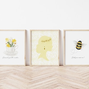 Bridgerton Set of 3 Prints, Dearest Gentle Reader, Bookish Wall Art, Romance Book Decor, Gift For Bridgerton Fan, Unframed or Digital