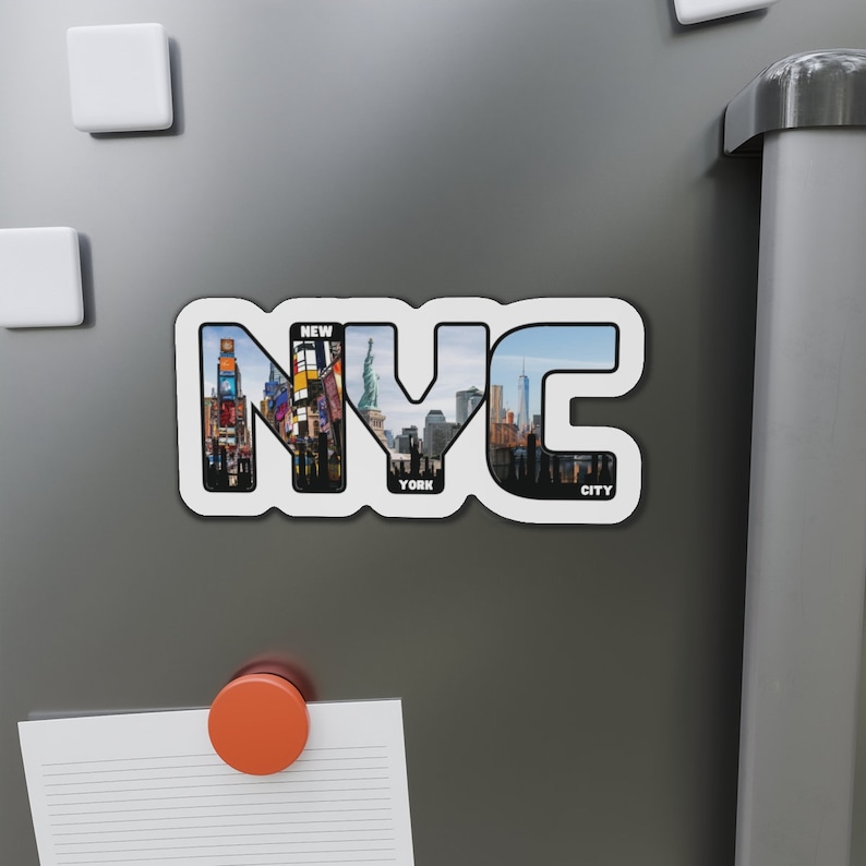 Aerial View Manhattan NYC Magnet - 3.5x2.5 Inch Metal Souvenir With Downtown Skyline - View #12