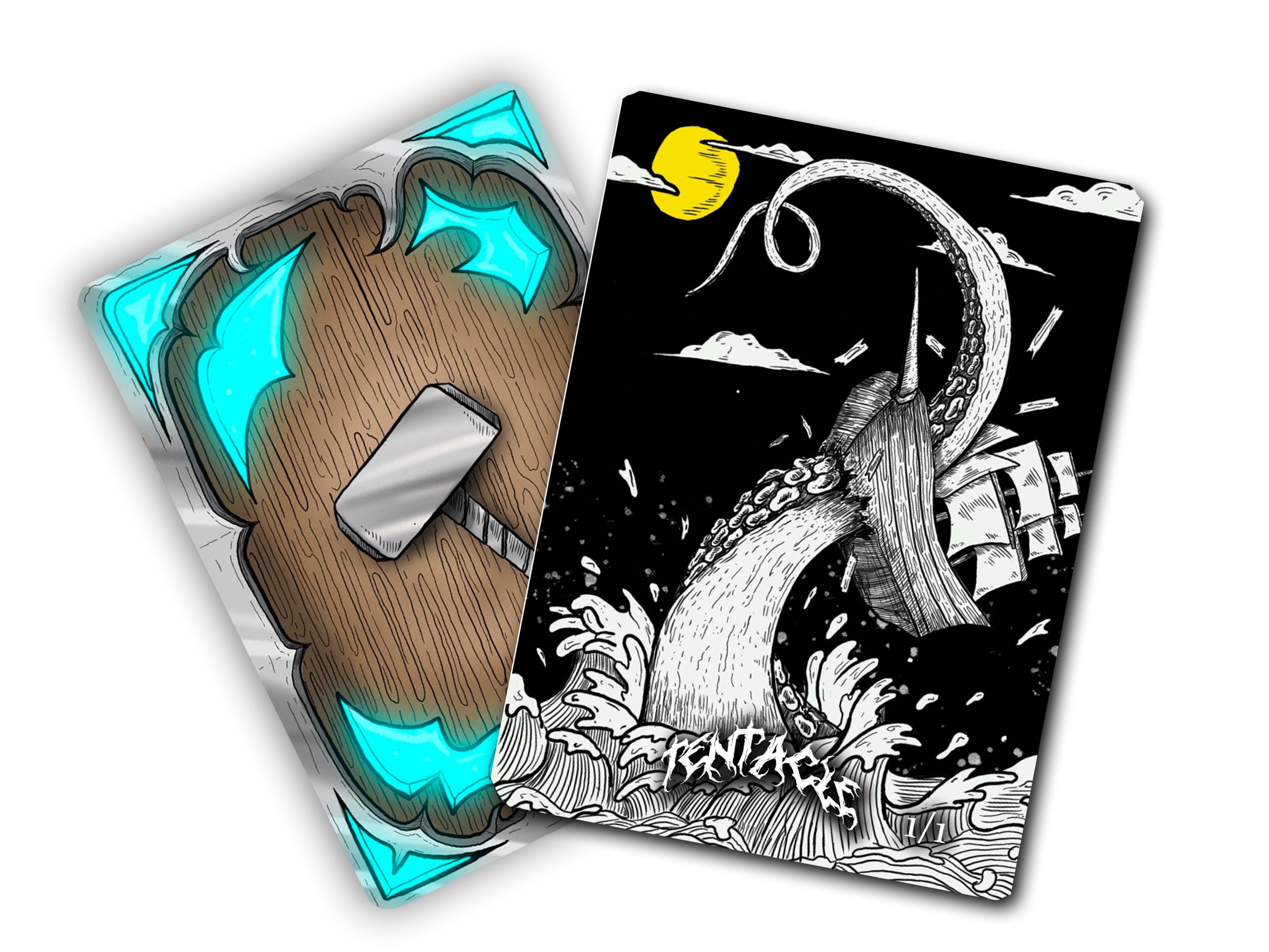 Tentacle Token set of 5 / MTG Token Kraken Lord of the - Etsy