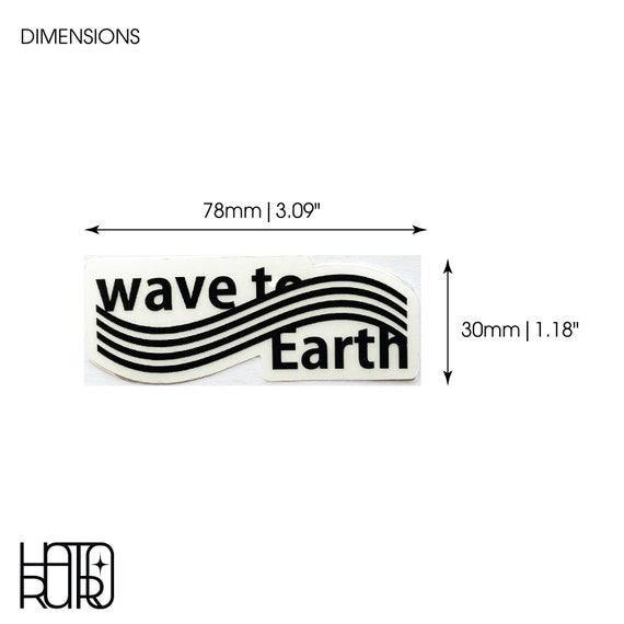 Wave to Earth Logo Clear Vinyl Sticker 