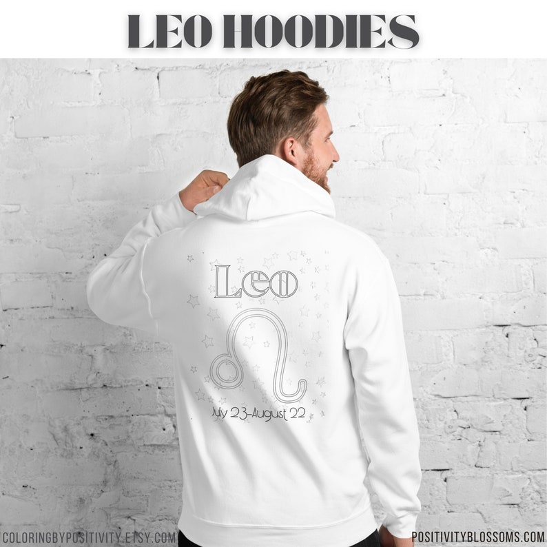 Leo Sweatshirts/hoodies. Zodiac Signs Unisex Hoodie Etsy