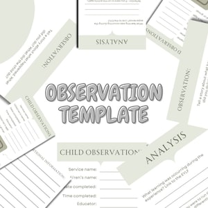 Lerngeschichte Observation Template Frühe Jahre Benutzerdefinierte Observation Template - EDITIERBAR - CANVA - Untersuchung - Kinderobservation - Erweiterung