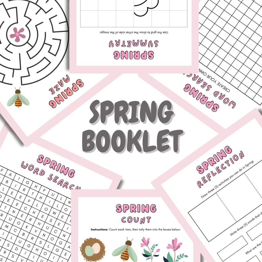 Printable Spring Preschool, Primary School, Activity Bundle, 6 Pages, 8 ...