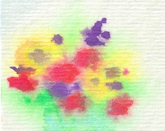 Abstract Bouquet Watercolor Painting (Limited Edition Print) by Emma Brown