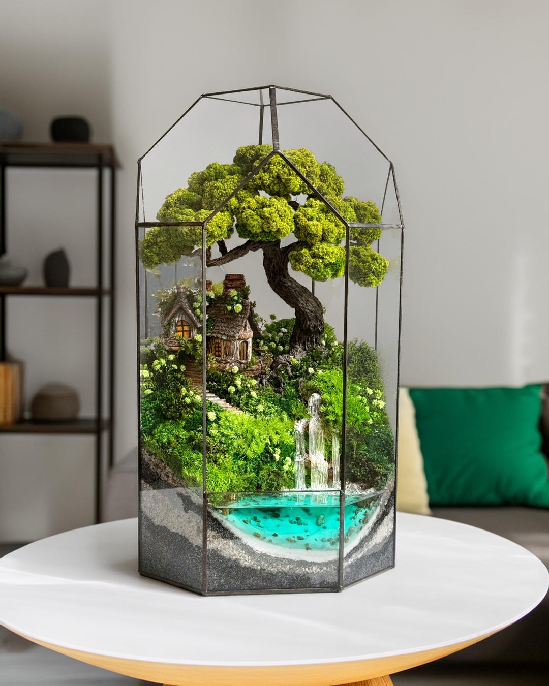 indoor plant containers large Fiberstone Round Planter Open Top Sphere Indoor Outdoor Weatherproof main image 0