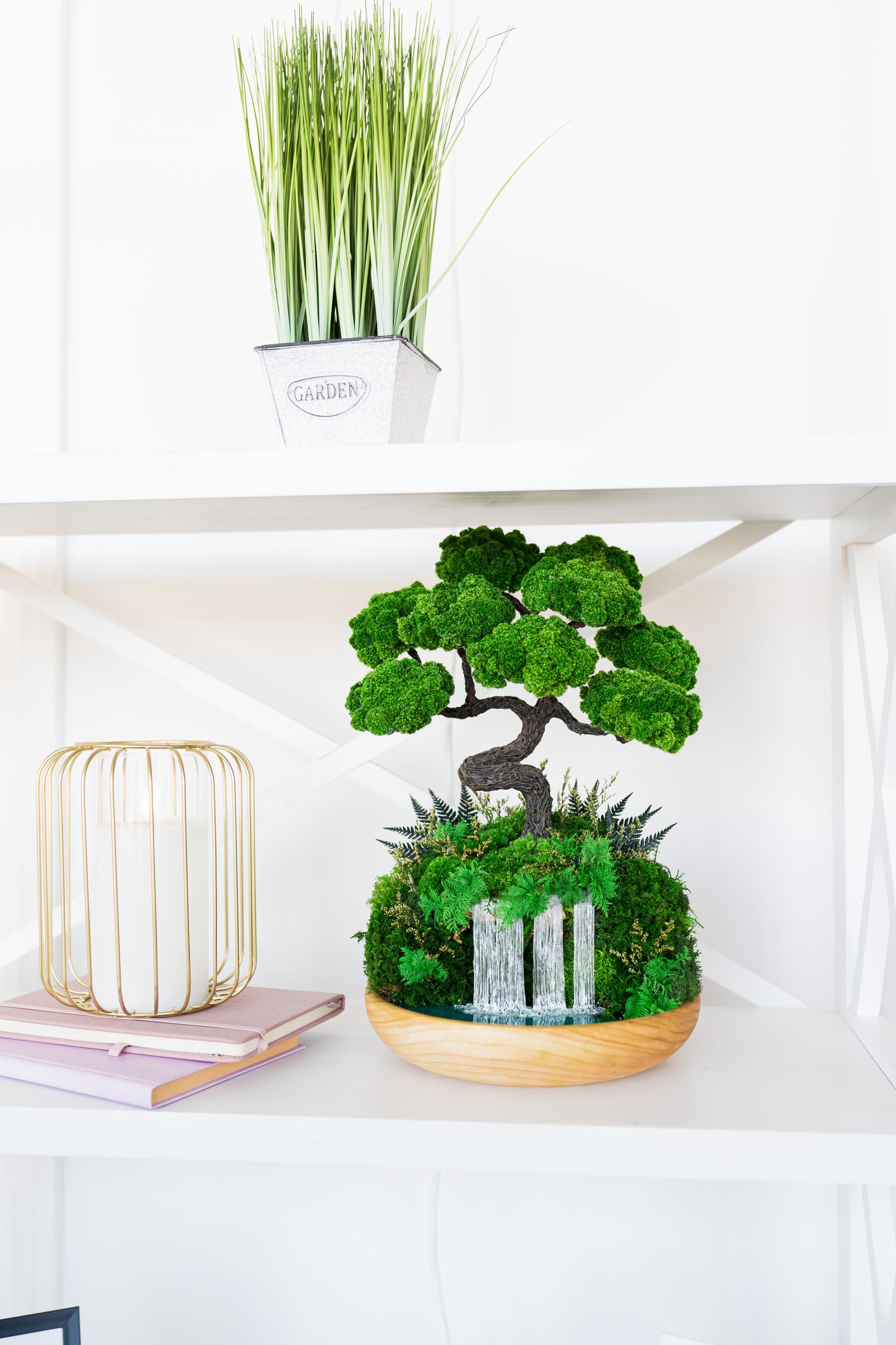 Handmade Moss Bonsai Waterfall Tree | No Maintenance Home Accent | Mini Zen  Garden | Gift-ready Decor - Etsy