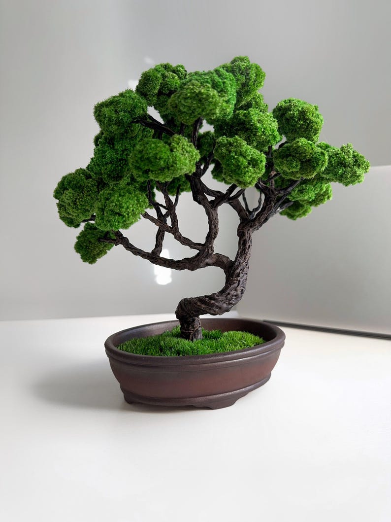 Elegant Japanese Table Home Décor, Modern Artificial Bonsai