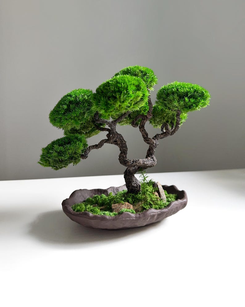 Elegant Zen Décor, Minimalist Artificial Bonsai for Home