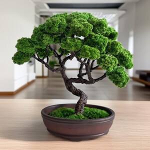 Artificial Bonsai , Preserved Moss Tree, Best Gift For Mom