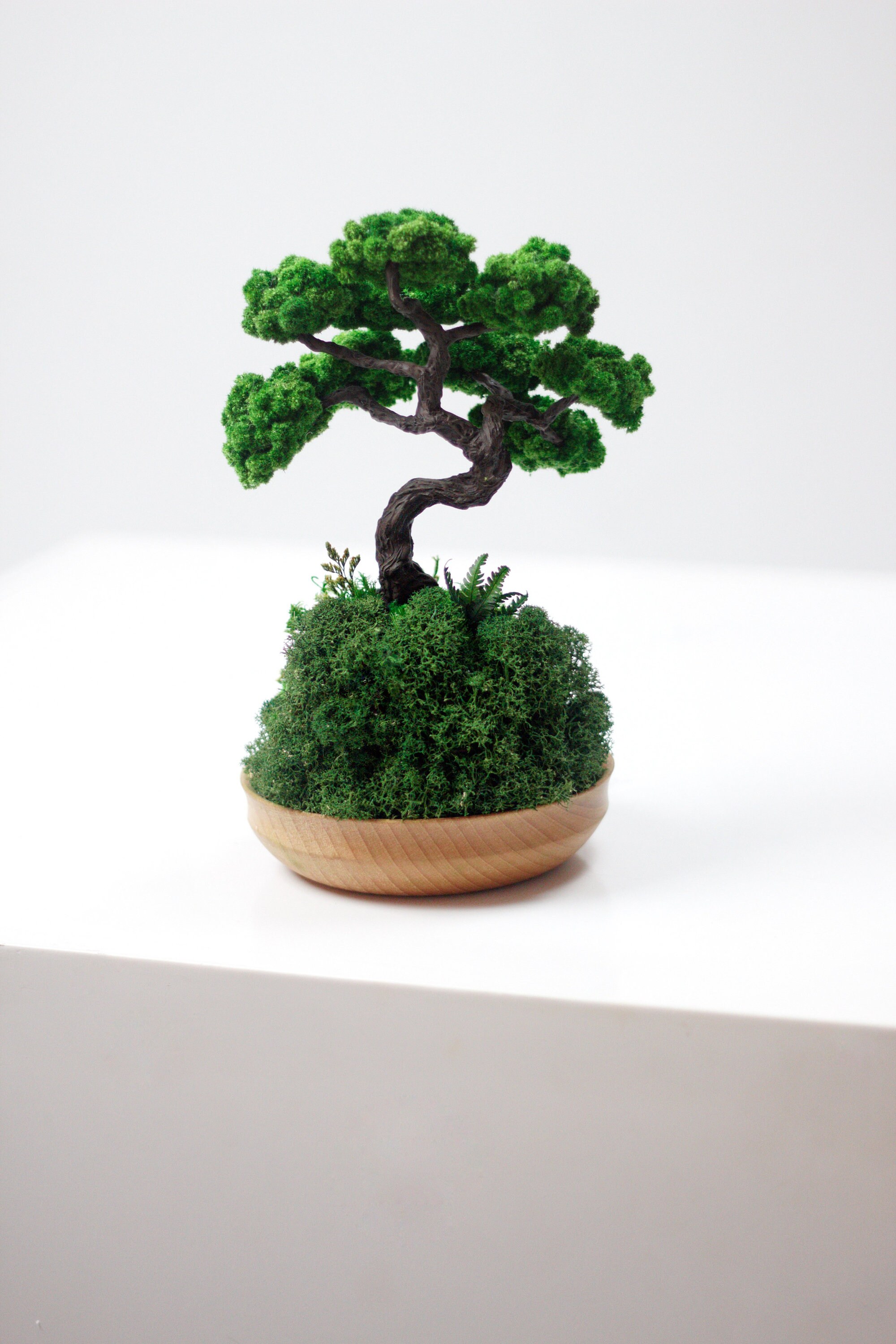 Handgemachter Moos Bonsai Wasserfall Baum | Kein Pflege-Home-Akzent |  Mini-Zen-Garten | Geschenkfertiges Dekor - Etsy sterreich