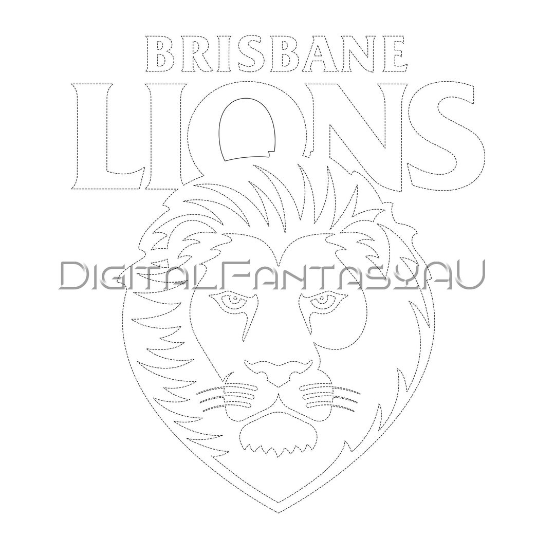 AFL SVG Brisbane Lions Logo Vector File Digital Download Laser Etsy
