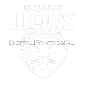 AFL SVG Brisbane Lions Logo Vector Archivo Descarga digital Láser