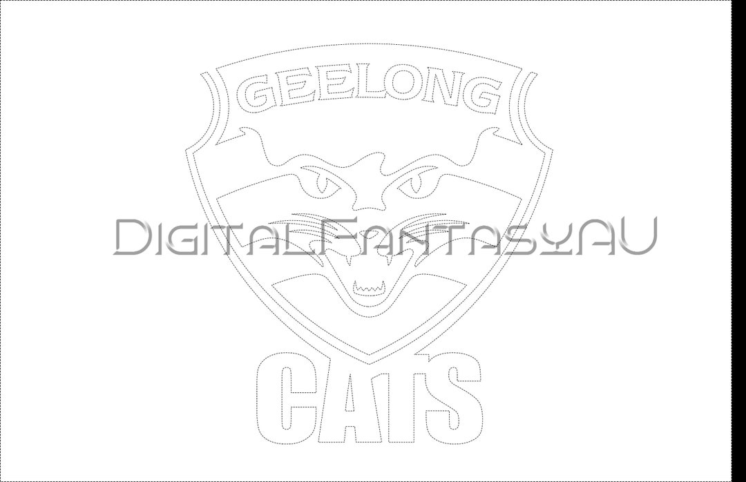 AFL SVG Geelong Cats Logo Vector File Digital Download Laser Cut - Etsy