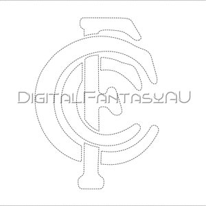 AFL SVG Carlton Blues Logotipo básico Archivo vectorial Descarga digital Corte láser