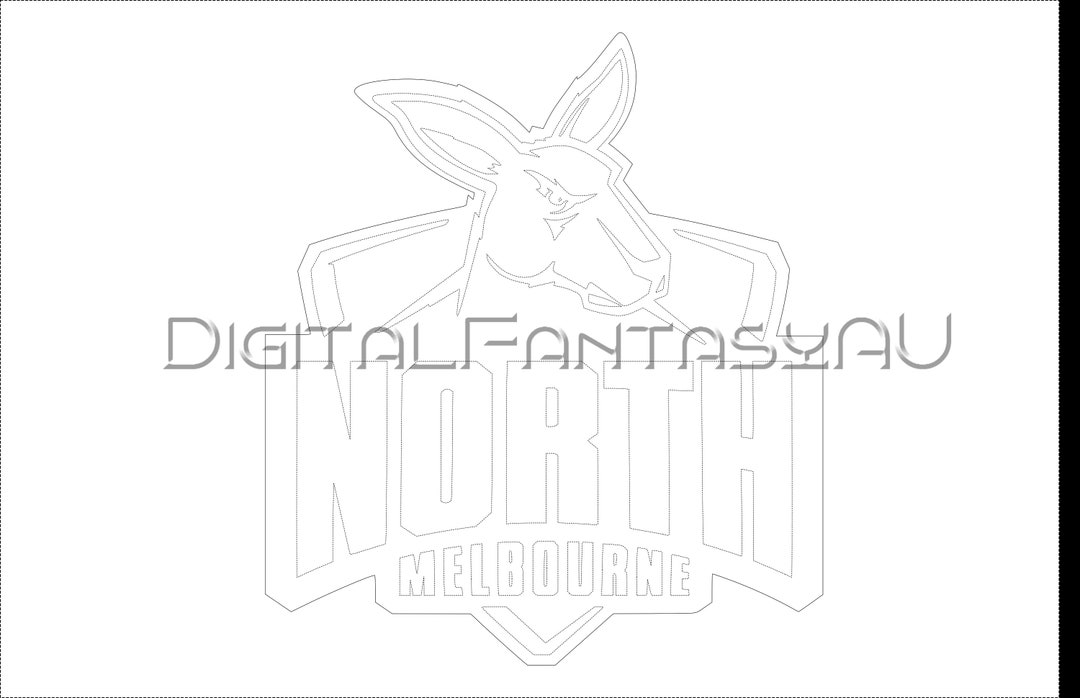 AFL SVG North Melbourne FC Kangaroos Logo Vector File Digital Download ...