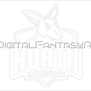 AFL SVG North Vancouver FC Kangaroos Logo Vektordatei Digitaler Download Laser-Schnitt