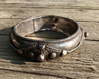 Bracelet Ethnique En Argent Massif - Oman/Yémen - Poids 114,5 G - Ancien - Occasion